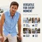 Men's Summer Sleeveless Button-Down Shirt