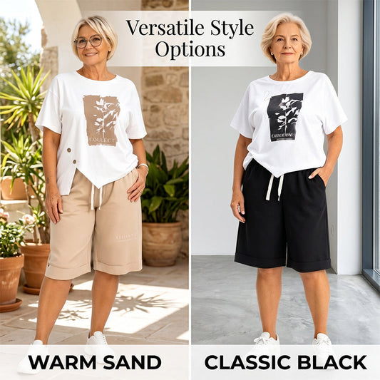 Women Casual Two Piece Summer Shorts Set