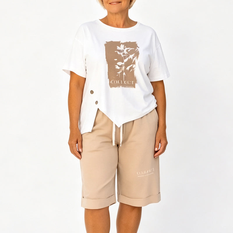 Women Casual Two Piece Summer Shorts Set