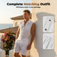 Men's Linen Sleeveless Shirt & Shorts Set