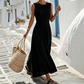 📢📢40% OFF !! ⏰Women's Sleeveless Round Neck Wrap-Waist Maxi Dress
