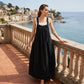 Women's Casual Overall Maxi Dress with Pockets