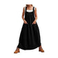 Women's Casual Overall Maxi Dress with Pockets
