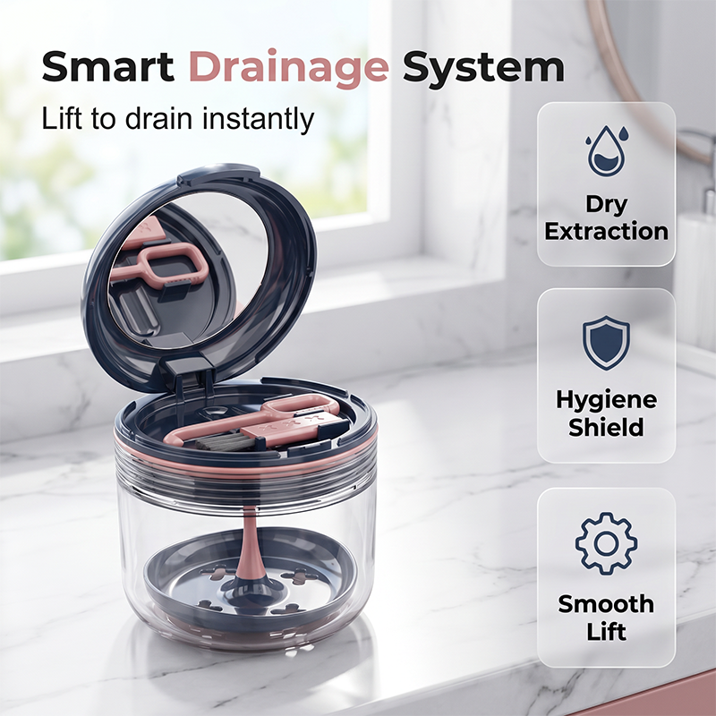 Leakproof Retainer Case with Mirror Portable Aligner Soaking Box