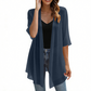 Women's Lightweight Open Front Chiffon Cardigan