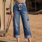 🌿 EVERYDAY STYLE 👖 Women’s Wide-Leg Cargo Pants – Spacious Side Pockets, Relaxed Silhouette & Adjustable Waist ✨