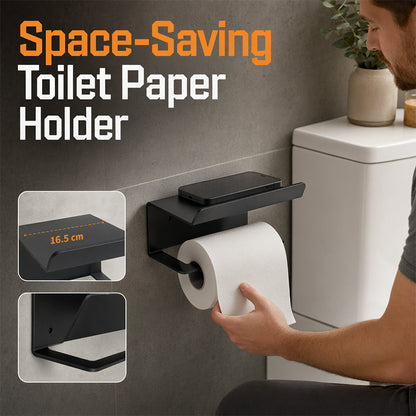 No Drill Carbon Steel Toilet Paper Holder