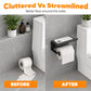 No Drill Carbon Steel Toilet Paper Holder