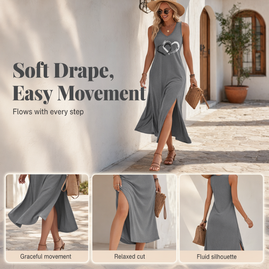 Women Sleeveless Loose Tank Dress