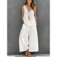 Women's Solid V-Neck Tank & Pants Set