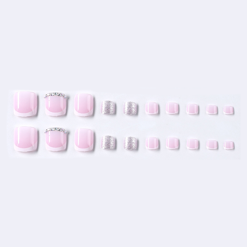 Elegant Pink French Press on Toenails