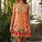 Women's Floral Print Sleeveless Slip Dress