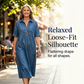 Women's Loose-Fit Denim Shirt Dress