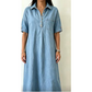 Women's Loose-Fit Denim Shirt Dress