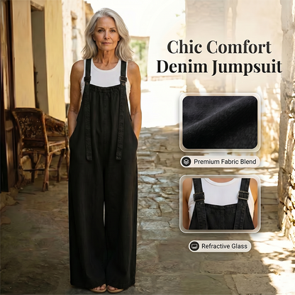Women's Casual Loose Fit Denim Style Overalls