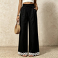 🌿Women's Wide Leg Linen Pants with Lace Hem