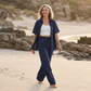 Women's Short Sleeve Shirt & Wide-Leg Pants Set