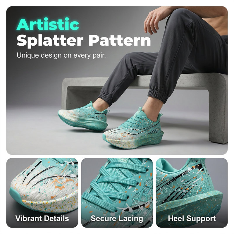 📢📢50% OFF !! ⏰Glow-in-the-Dark Splatter Print Casual Sneakers
