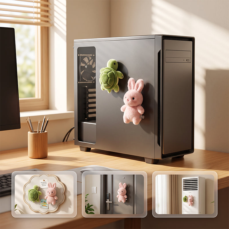 🧸 Last Day Special Price £9.78 ! 🧲 Lovely Plushie Fridge Magnet Doll – Premium Mink Velvet, Hidden Magnet, Perfect for Fridge, Laptop & Bags ✨