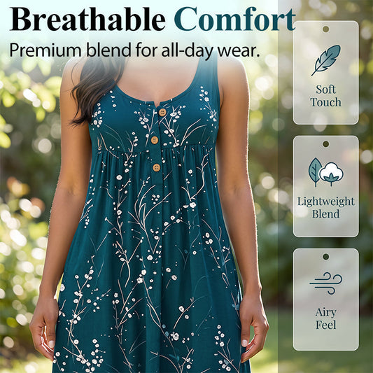 👗🌸✨ 50% OFF! Sleeveless Maxi Dress – Versatile, chic, easy to wear.