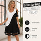 Women's Color-Block Crew-Neck Midi Dress with Mesh Hem