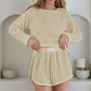 Women's Summer Eyelet Knit 2-Piece Set
