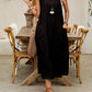 Women's Sleeveless Round Neck Casual Dress Loose Fit Linen-Look Maxi Dress with Pockets
