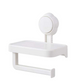 Suction Cup Paper Roll Holder with Storage Tray