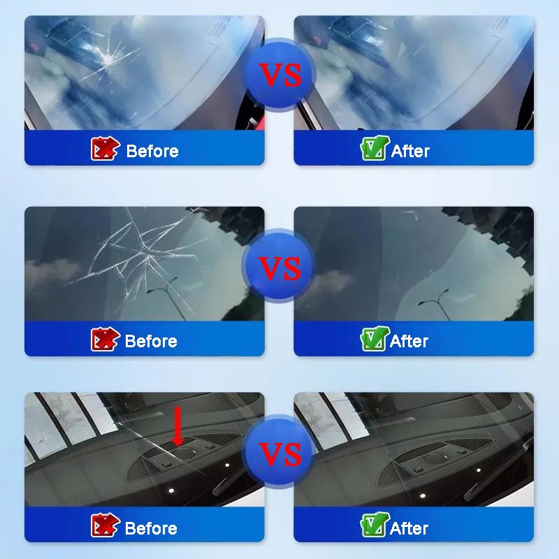 🏆 Last Day Special Price £8.99! 🏭Buy 1 Get 1 Free💦Glass Crack Repair Agent🚗One drop fixes all glass cracks！
