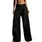 Women's Flowy Wrap Front Wide Leg Pants