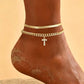 📢📢50% OFF !! ⏰ ✨ Dainty Layered Gold Initial Anklets – Elegant Design, Lightweight & Adjustable – Perfect for Everyday Charm & Gifting 💛