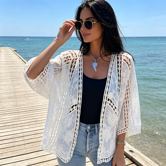 Women’s Hollow-Out Open-Front Cover Up