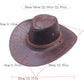 🤠 Vintage Wide Brim Cowboy Hat with Adjustable Strap