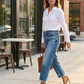 🎉 2026 Sale — Over 27,000 Sold! 💞 Retro Cropped Straight Jeans – Timeless Vintage Vibes 🌸