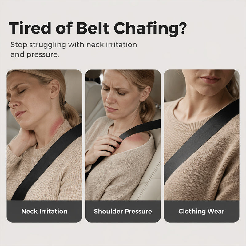 🎉LAST DAY SALE 50% OFF!!🚗Universal Faux Suede Car Seat Belt Shoulder Cover Extended Cushion Padding