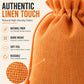 Halloween Drawstring Burlap Bags Spooky Face Treat Pouch
