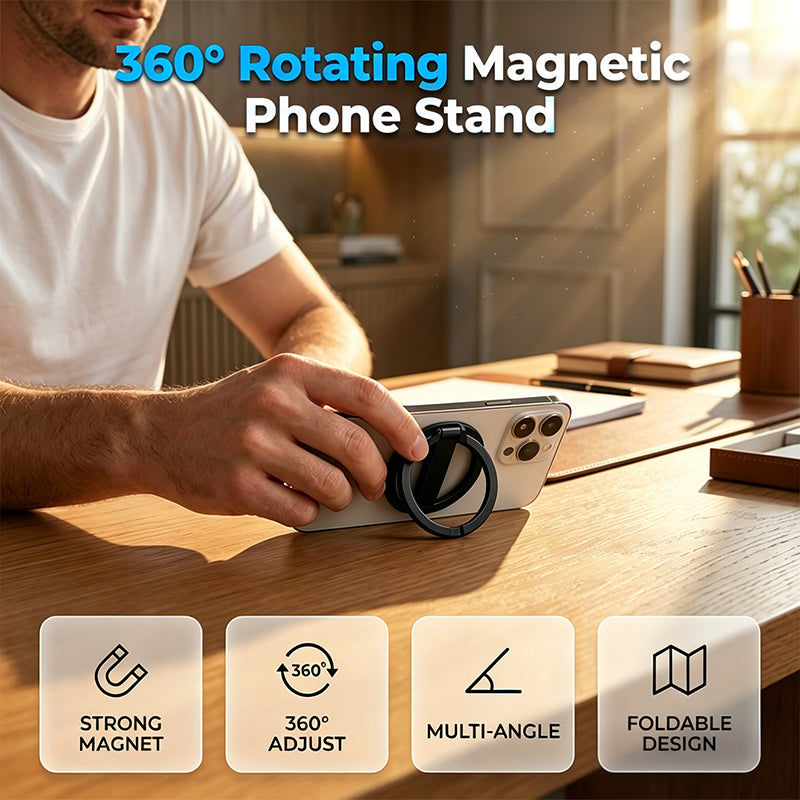 ⌛Limited-Time Offer-360 Rotating Magnetic Foldable Ring Phone Stand