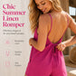 👗☀️ Women’s Backless Summer Romper – Lightweight Fabric, Adjustable Tie Straps & Relaxed Fit ✨