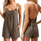👗☀️ Women’s Backless Summer Romper – Lightweight Fabric, Adjustable Tie Straps & Relaxed Fit ✨