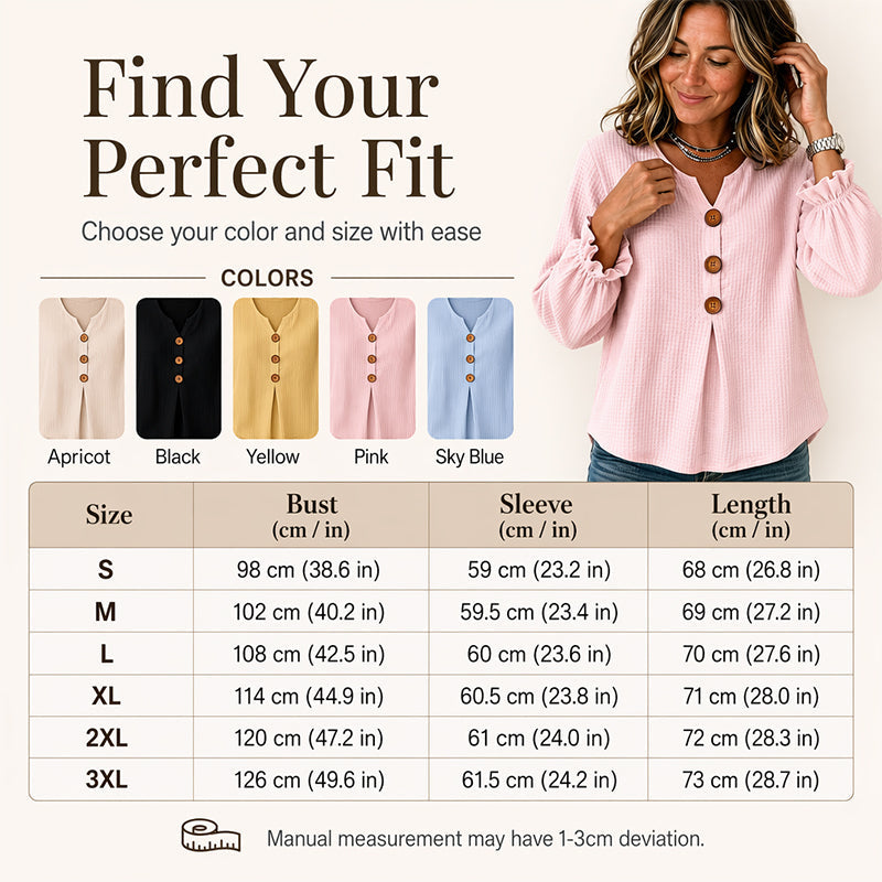 Women's Waffle Knit Long Sleeve Top