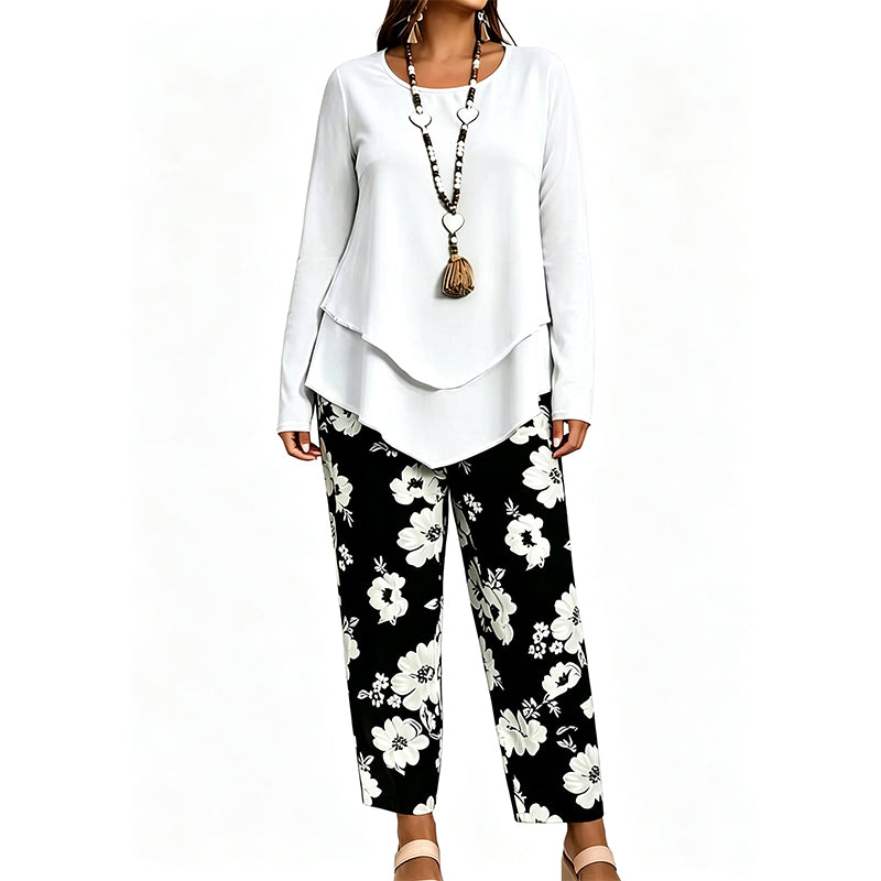 Women's Casual Top & Pants Two Piece Set