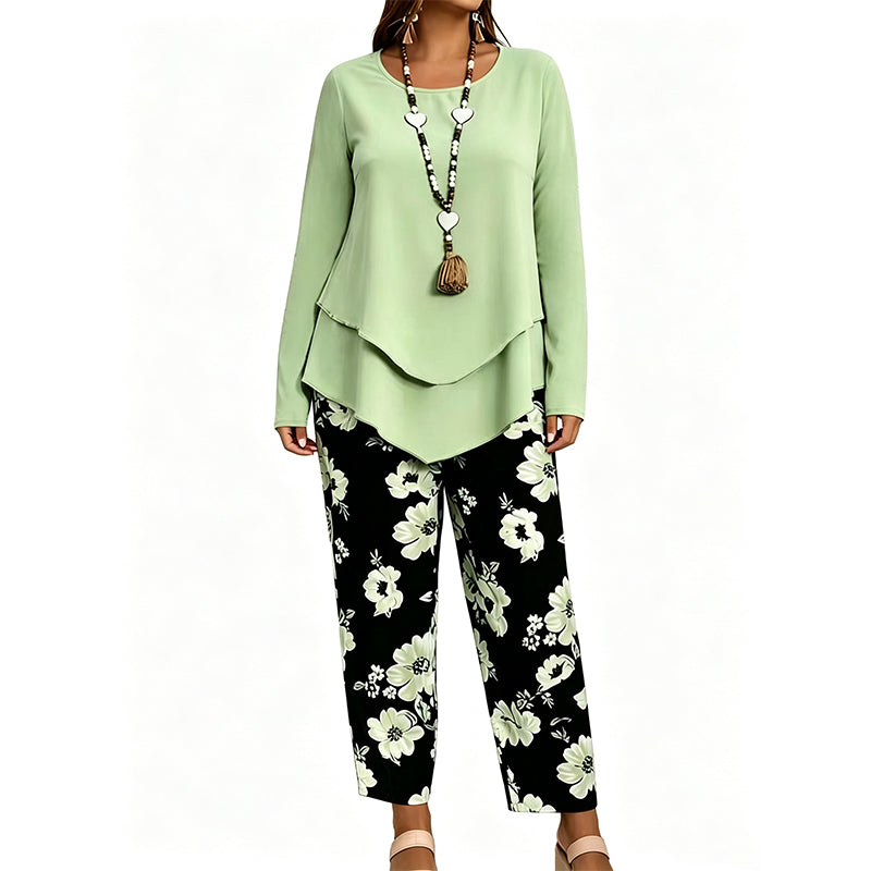 Women's Casual Top & Pants Two Piece Set