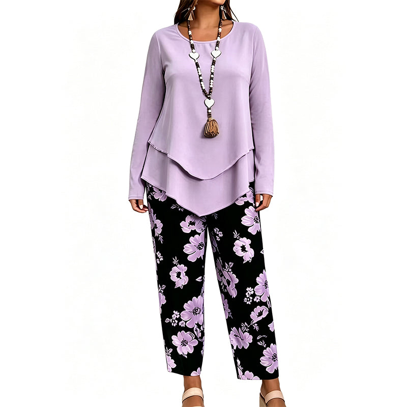 Women's Casual Top & Pants Two Piece Set
