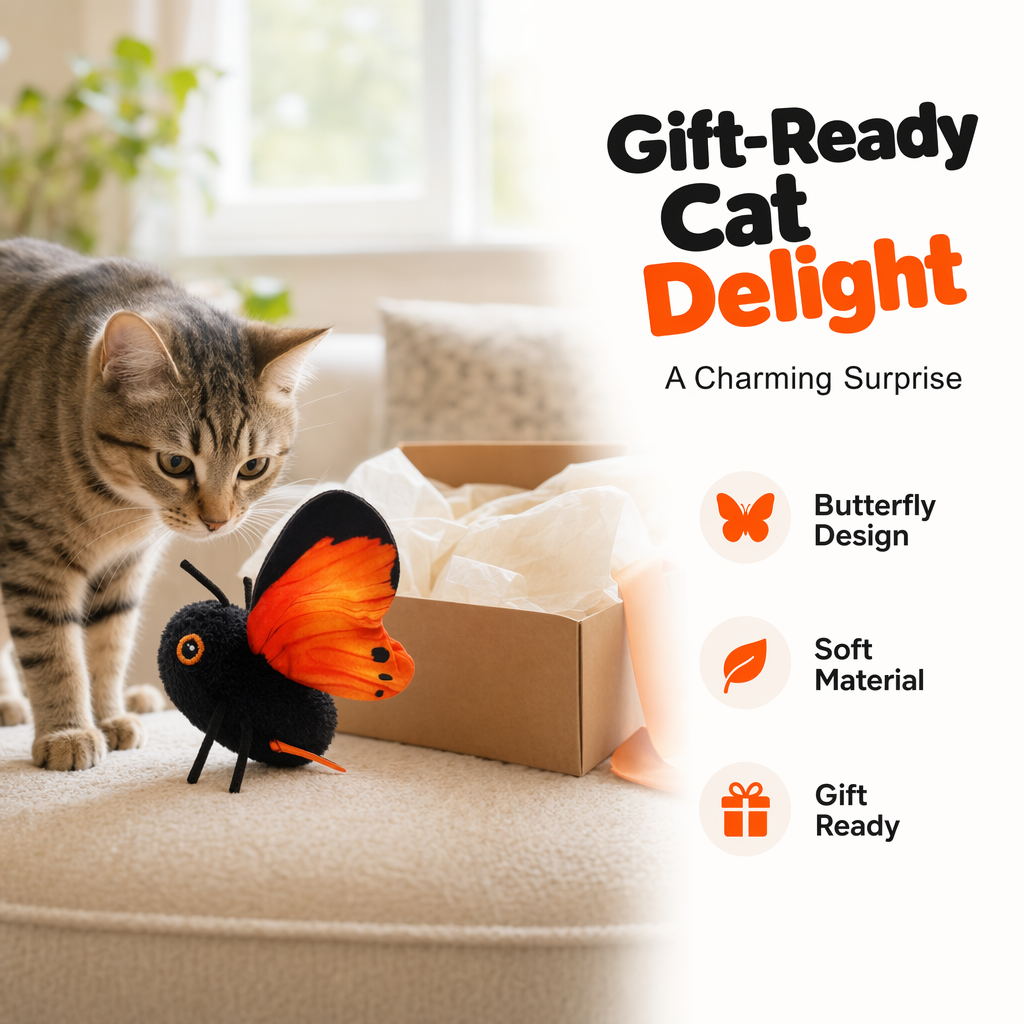 🦋🐱 Smart Sensing Flapping Butterfly Toy – 49% OFF! Motion-activated, realistic flight, interactive fun – keeps your cat engaged for hours. 🔥✨