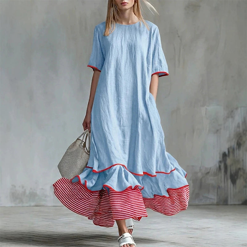 Women's Summer Tiered Ruffle Maxi Dress