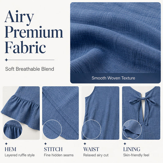 ⌛Limited-Time Offer-Women's Casual Sleeveless Ruffle Hem Mini Dress