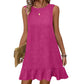 Women's Casual Sleeveless Ruffle Hem Mini Dress