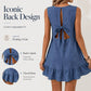 Women's Casual Sleeveless Ruffle Hem Mini Dress