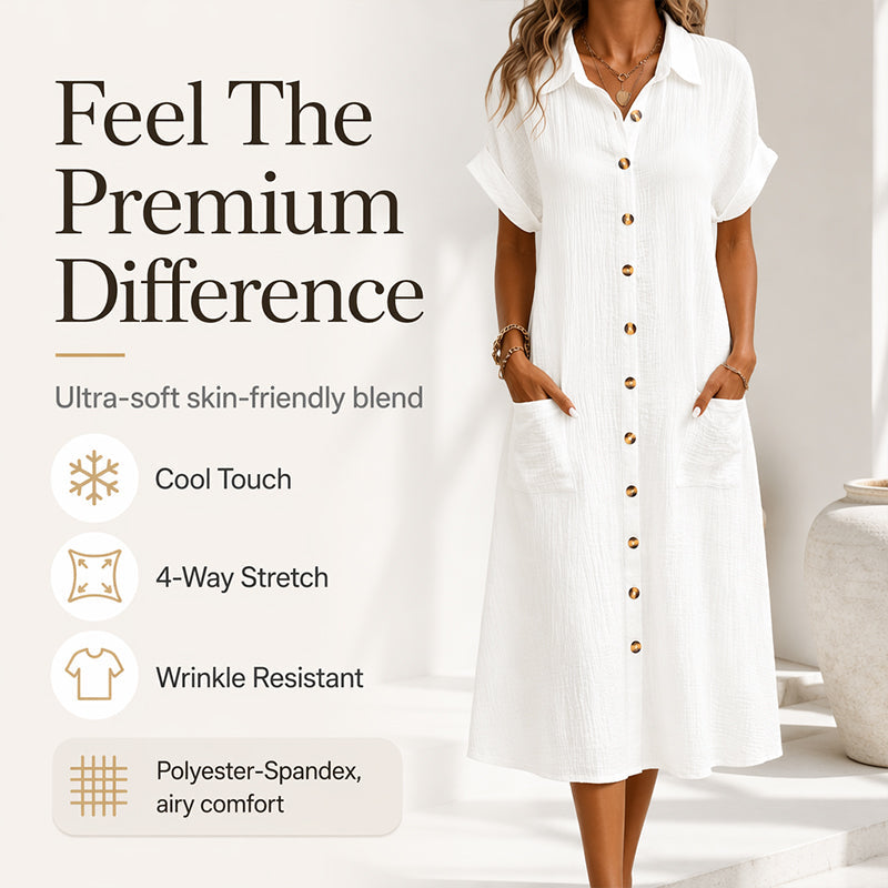 Women's Short Sleeve Shirt Dress