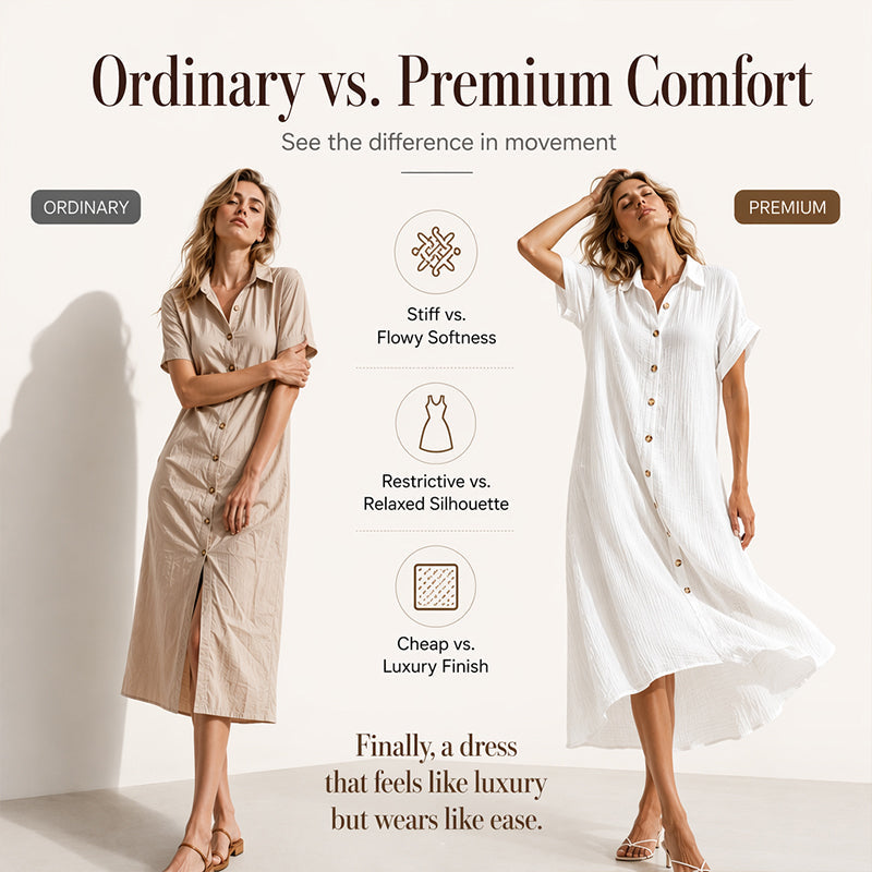 Women's Short Sleeve Shirt Dress